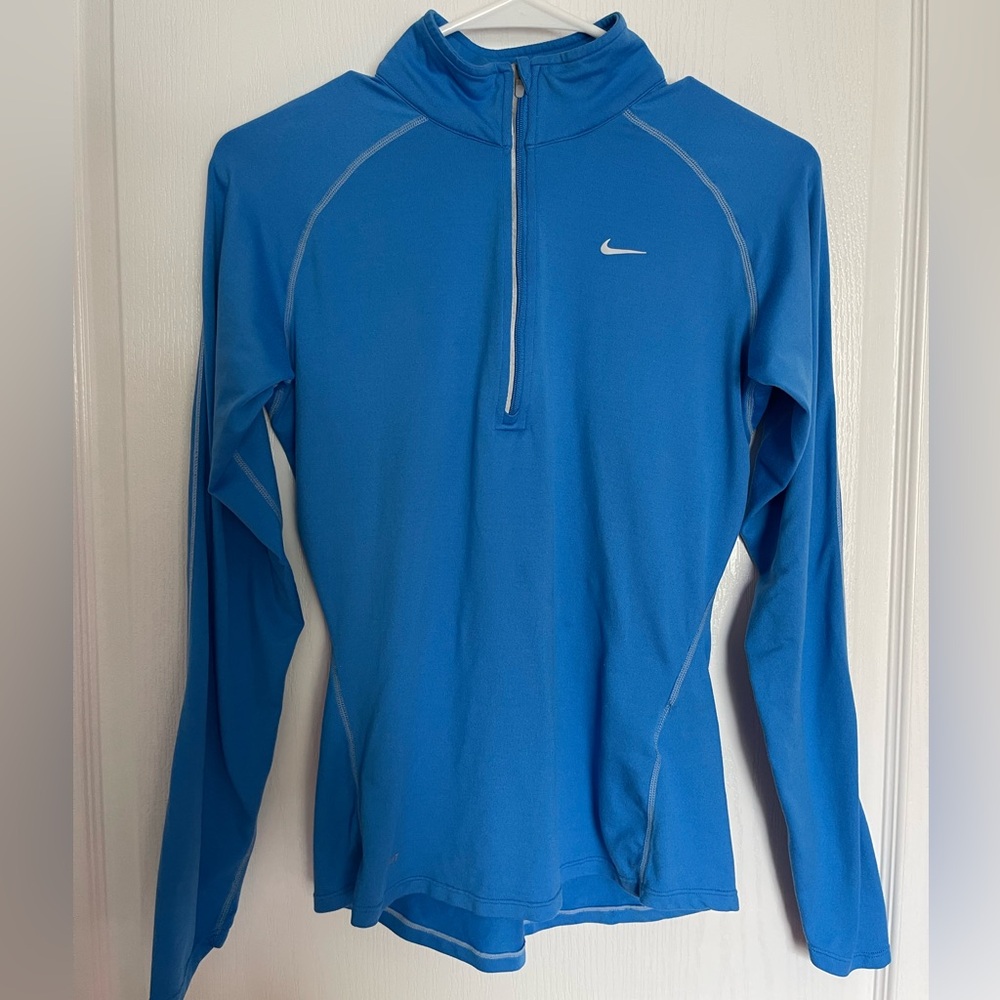 Nike Half-Zip Blue Performance Top